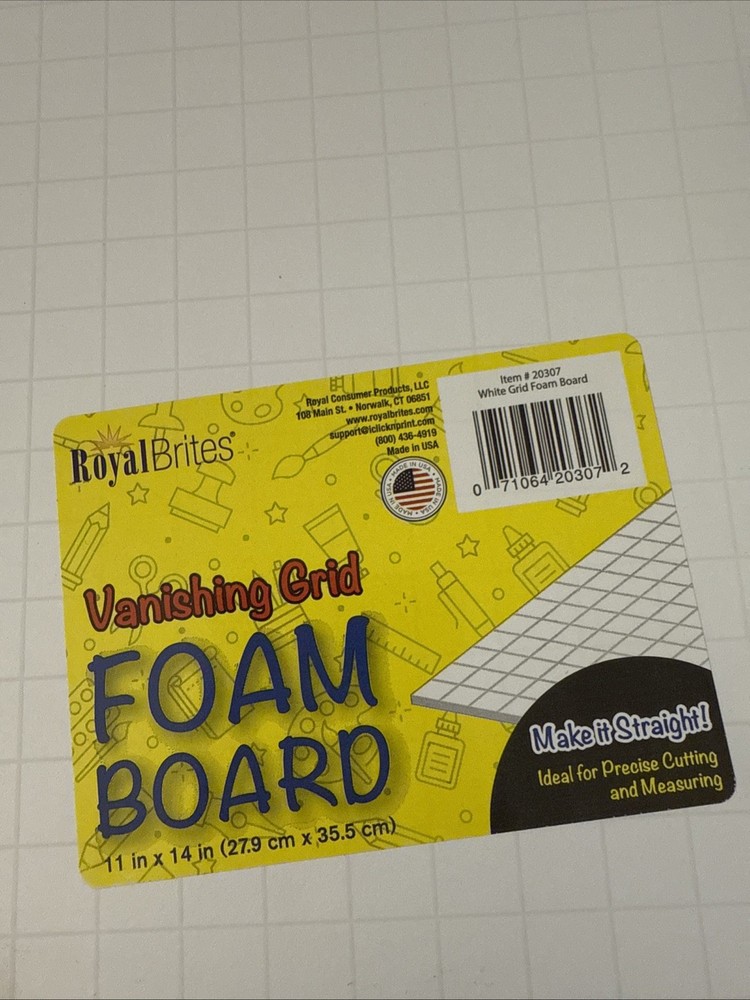 Royal Brites Vanishing Grid Foam Board 11x14”
