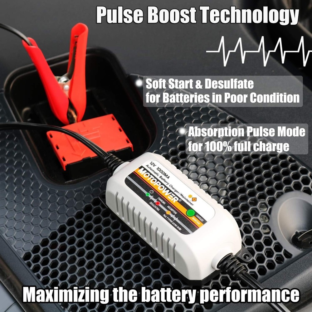 Energy-Saving 12V Battery Charger with Pulse Technology and Timer Protection