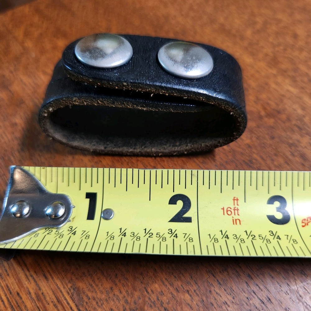 Black Leather Belt Keeper (for duty belt)