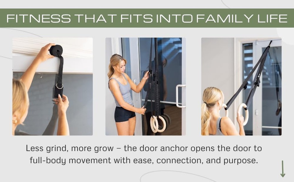 Gymnastic Rings - Durable Home Workout Equipment w/Adjustable Straps & Secure...