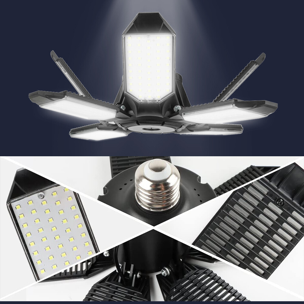 LED Garage Light 9000000LM Super Bright Work Shop Ceiling Light Deformable Bulb