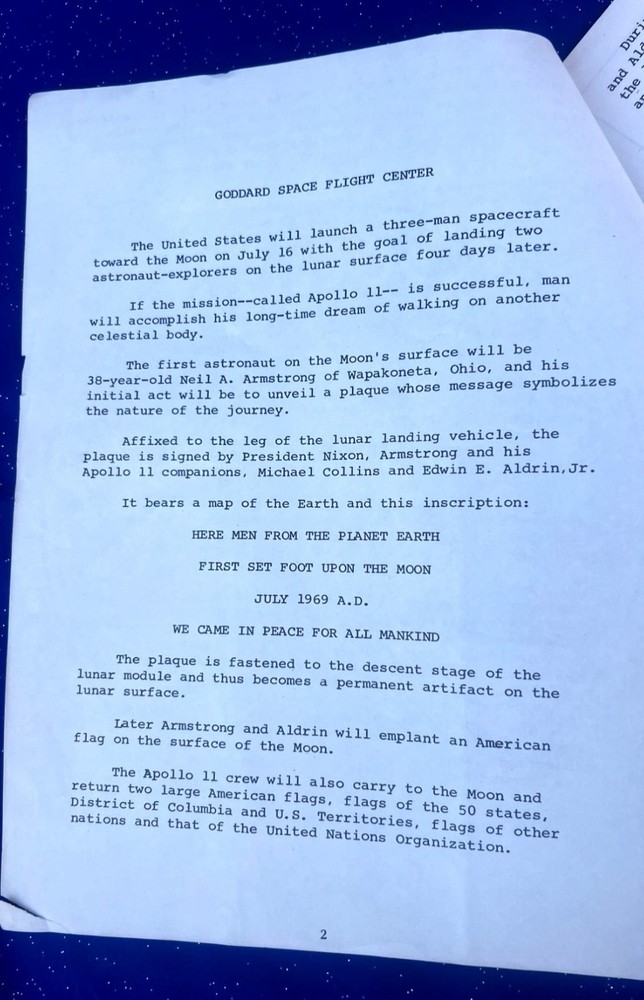 Apollo 11 NASA Technical Document | Goddard Moon Mission Timeline + Diagrams