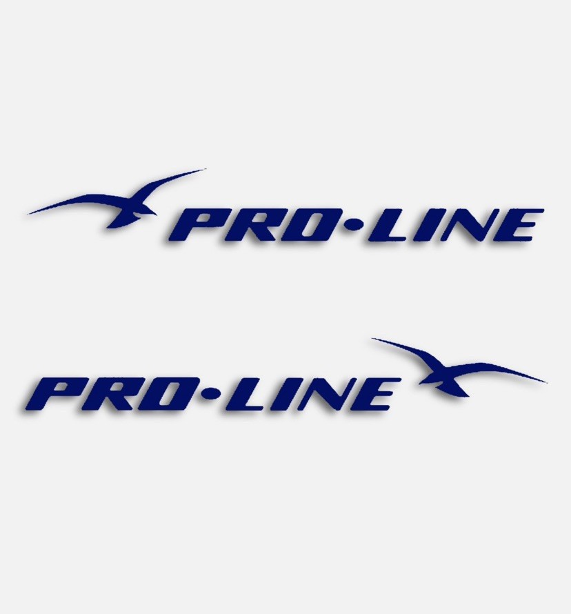 2 PROLINE PRO LINE BOAT DECALS  Marine Hull Replacement