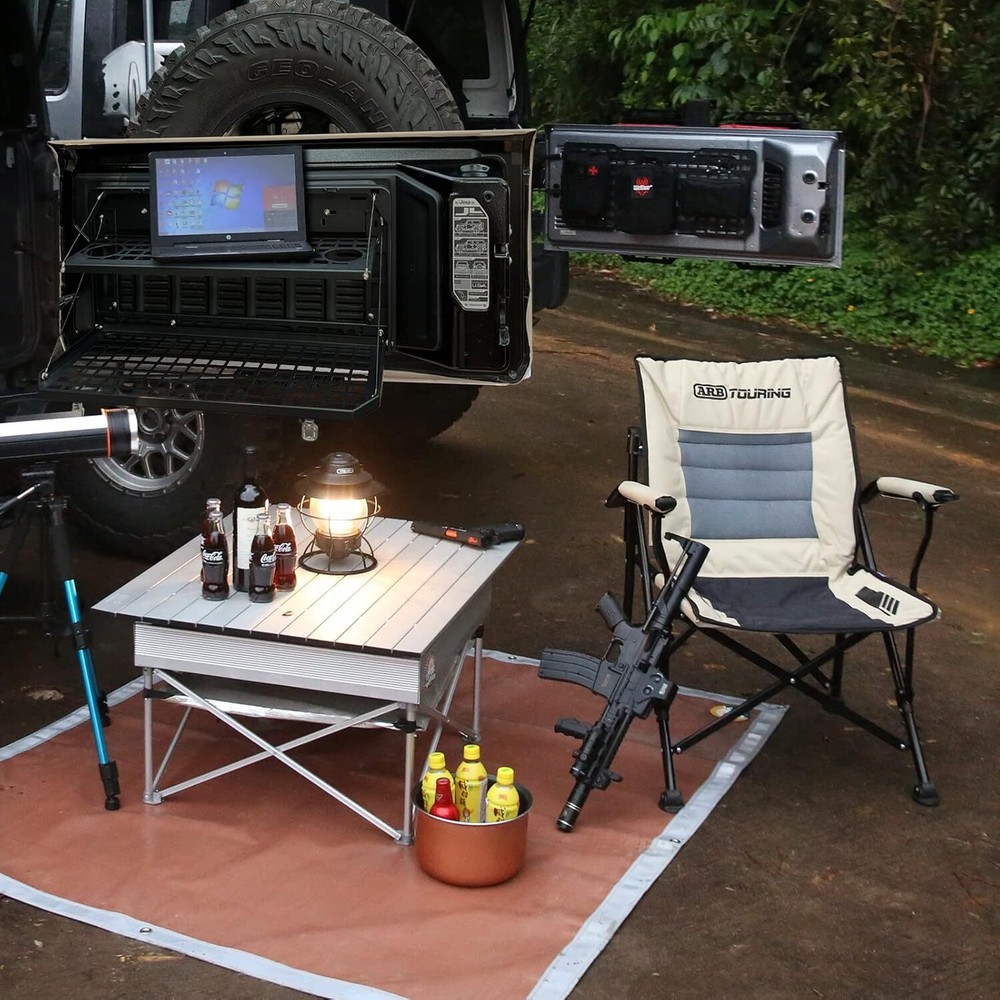 2-Tier Tailgate Table Foldable Storage Cargo Rack 2007-2022 Jeep Wrangler JK&JL