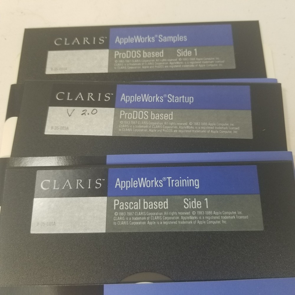Claris Appleworks Software ProDOS based 5.25 Disks