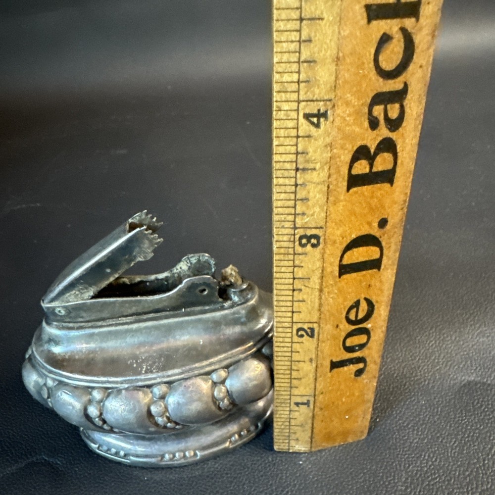 Vintage Ronson Crown Table Lighter Silverplate Art Deco