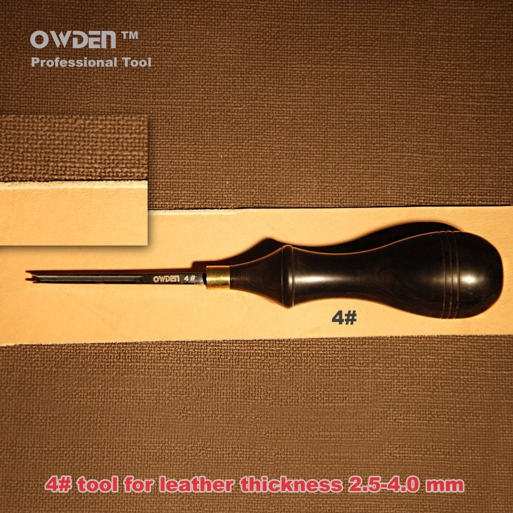 OWDEN Professional 4# Leather Edge Bevelers Craft Tool Set