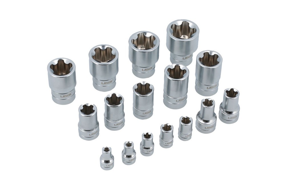 Laser Tools Torx� Plus EPR Socket Set 1/4"D, 3/8"D, 1/2"D 16pc 7189