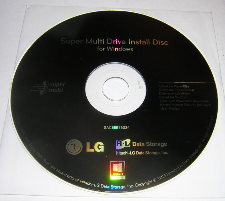 LG Super Multi Drive CyberLink Manual Software Install CD-ROM Windows (2013)