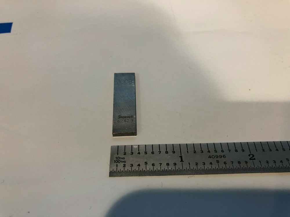 .1008" Starrett Rectangular Steel Gage Gauge Block.