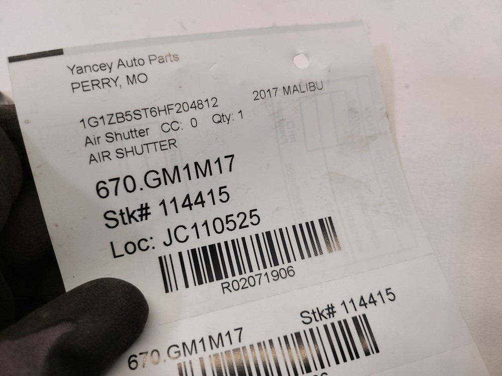 2017 CHEVROLET MALIBU Air Shutter
