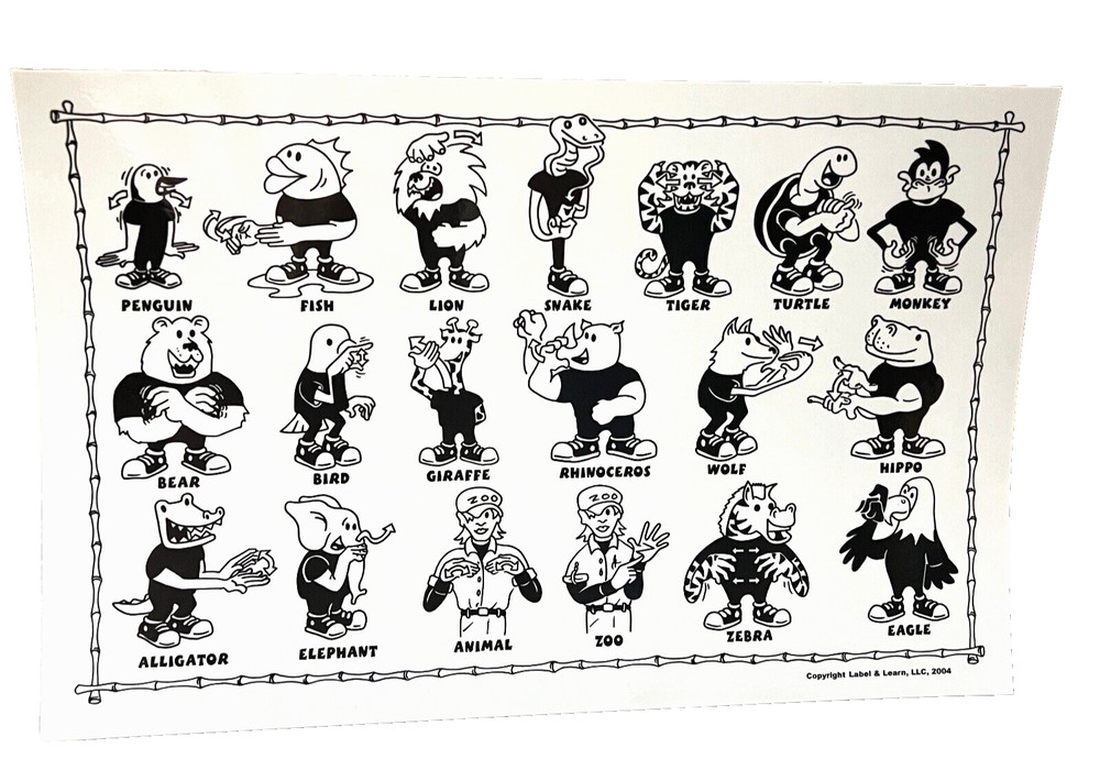 Label & Learn ZOO/PARK (2) /BASIC Educational Placemat (New)