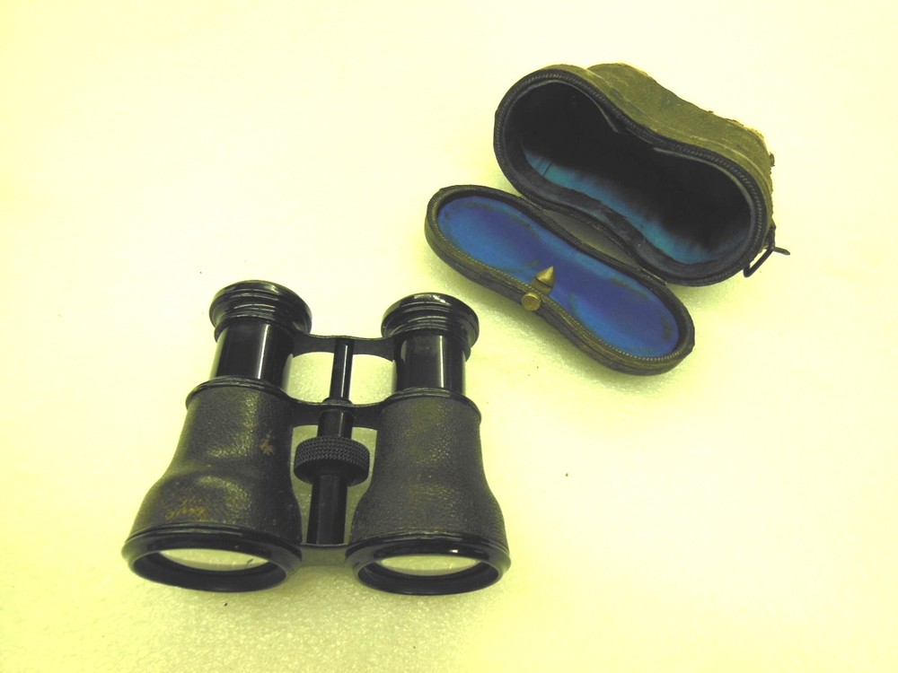 antique Opera Optical Glasses / Binoculars with Case