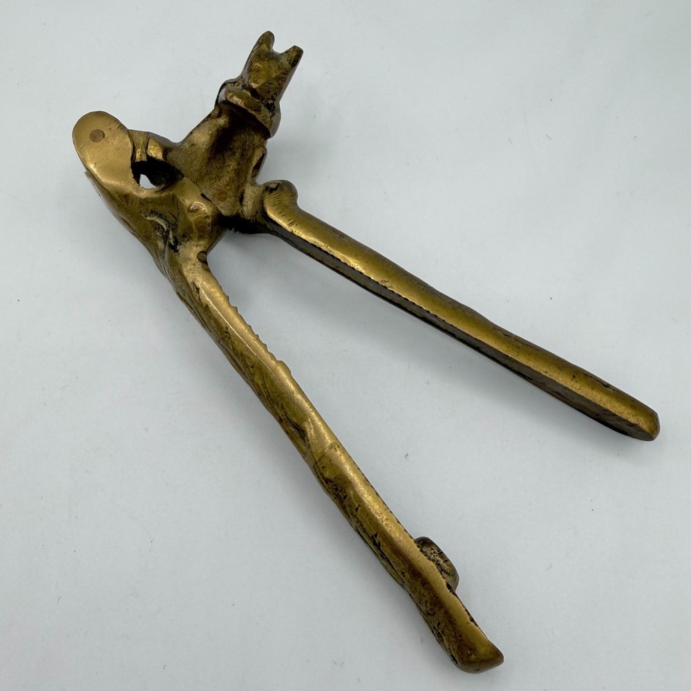 Vintage Sand Casted Metal Squirrel Nutcracker