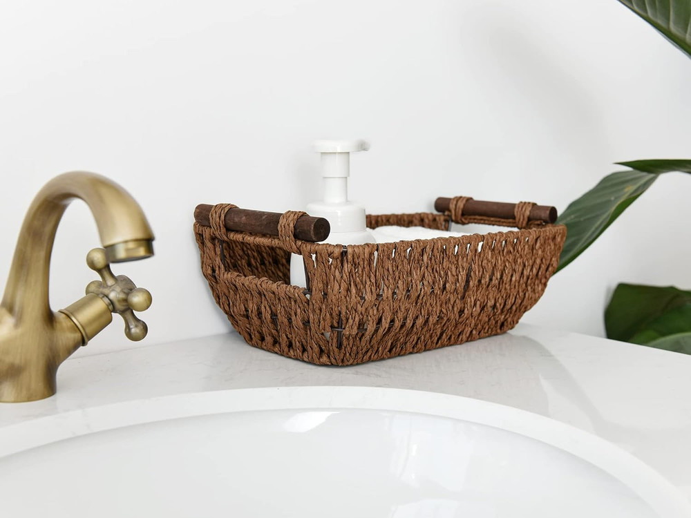 round Paper Rope Storage Baskets