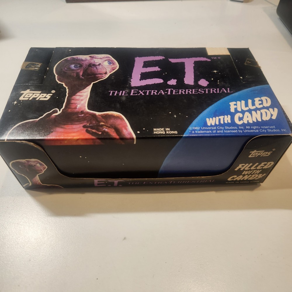 1982 Topps E.T. Movie Candy Head Display Box - Empty Box (with tray holder)