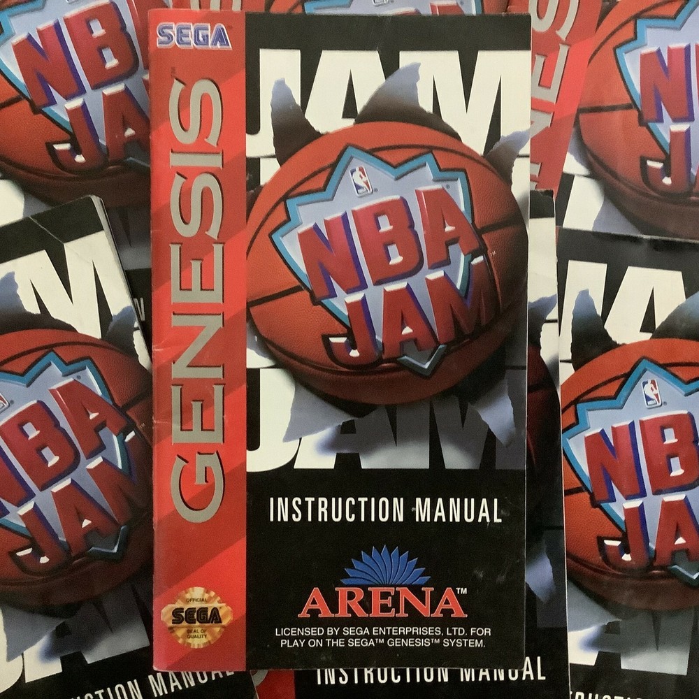 NBA JAM SEGA Genesis Instruction Manual Only