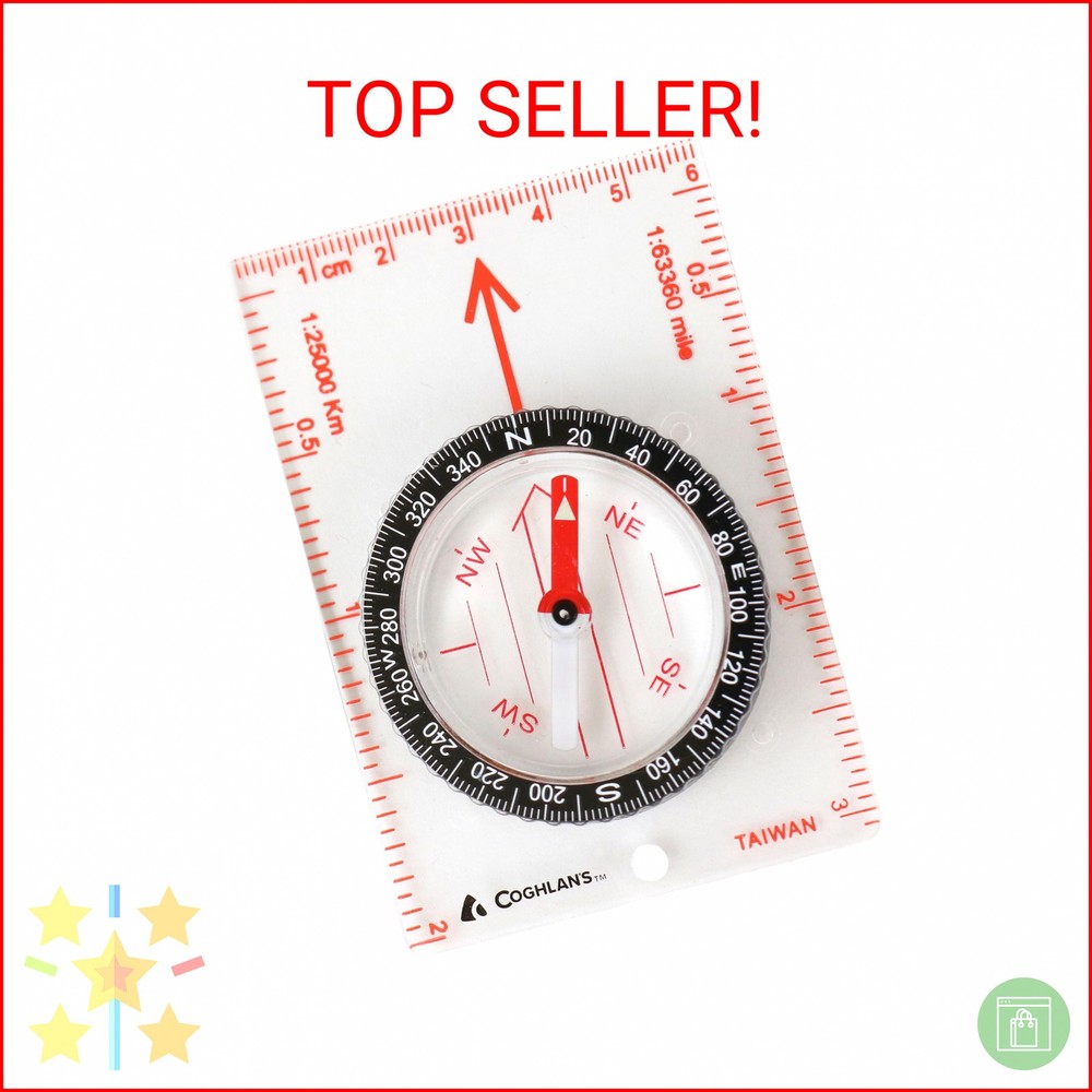 Coghlan's Map Compass – Lightweight, Durable Navigation Tool for Hiking, Backpac