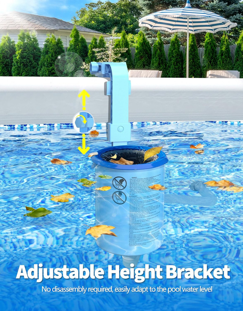 2026 above Ground Pool Surface Skimmer Come with 3 Filter Socks, Enhanced Struct
