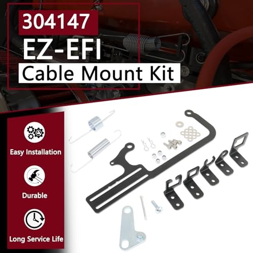 304147 EZ-EFI Cable Mount Kit Carburetor Cable Mount Bracket Throttle Black