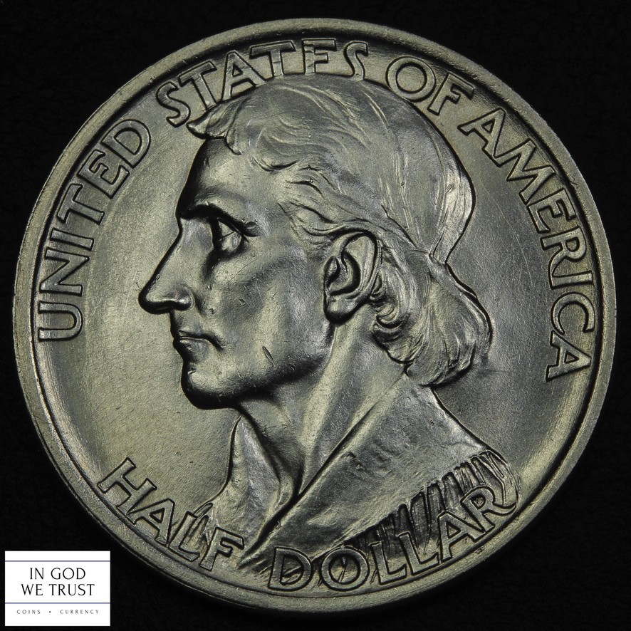 1936 Daniel Boone Commemorative Silver Half Dollar 50C