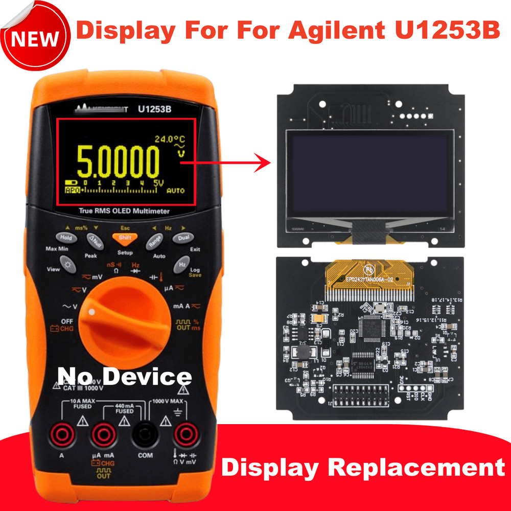 For Agilent U1253B True RMS OLED Digital Multimeters Display Screen Part Replace
