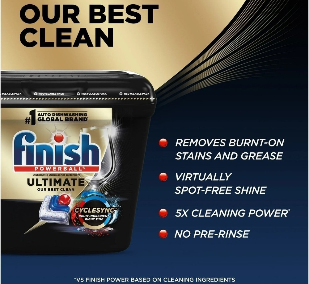 Finish Fresh Ultimate Dishwasher Detergent Tablets - 52ct