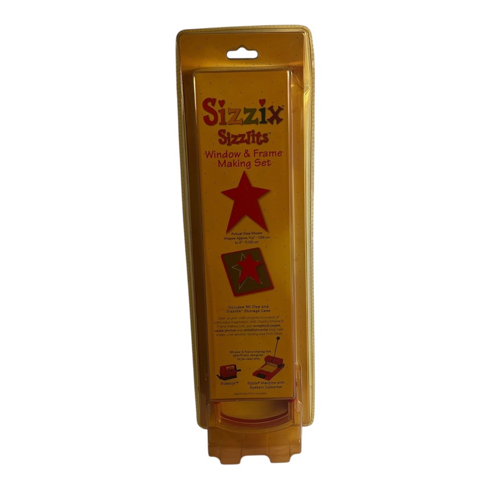 Sizzix Sizzlits Window & Frame Making Set 35 Dies Storage Case New