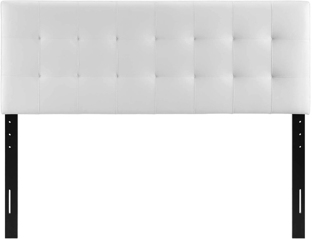 Eco-Friendly Adjustable Full Headboard in Leather - Chic Tufted Design
