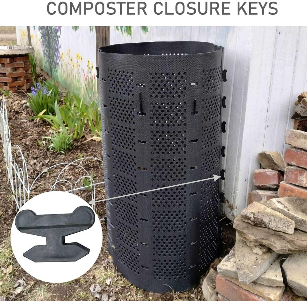 10 Pack Composter Closure Keys Easy to Setup Compost Bin Accessory with Majority