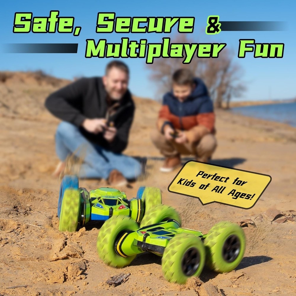 Versatile Remote Control Stunt Car for Kids - Includes Dual Joystick Controller