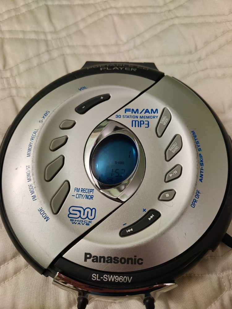 Vintage Panasonic Portable Cd Player Model Sl SW960V Tested