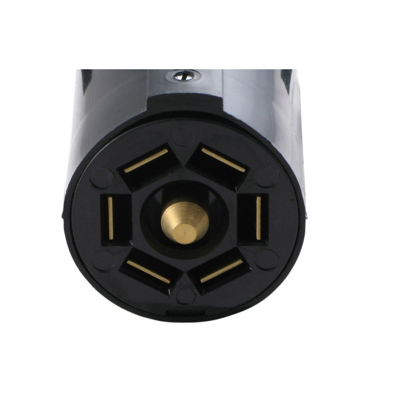 Trailer Light 7 Way Round Plug Wiring Connector Replacement End Blade Pin Style