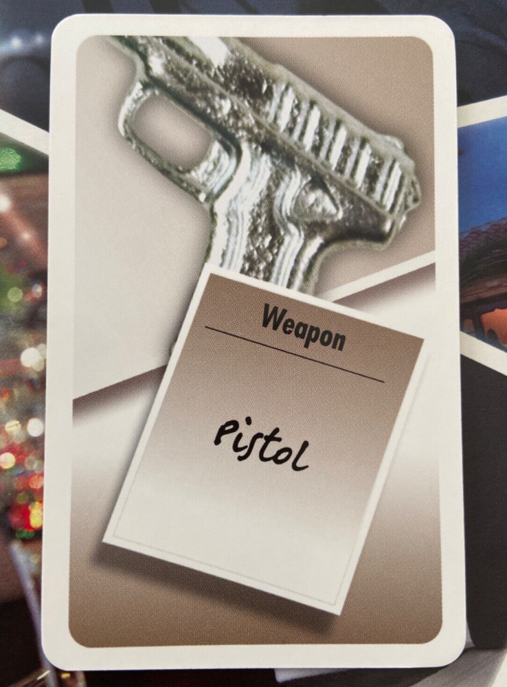 2008 Clue Rumor Pistol Card Replacement Game Piece Part