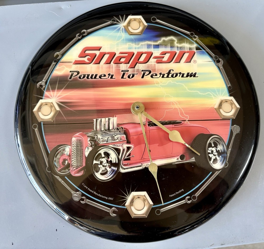 Snap On 11” POWER TO PERFORM WALL CLOCK 2002 Works Great