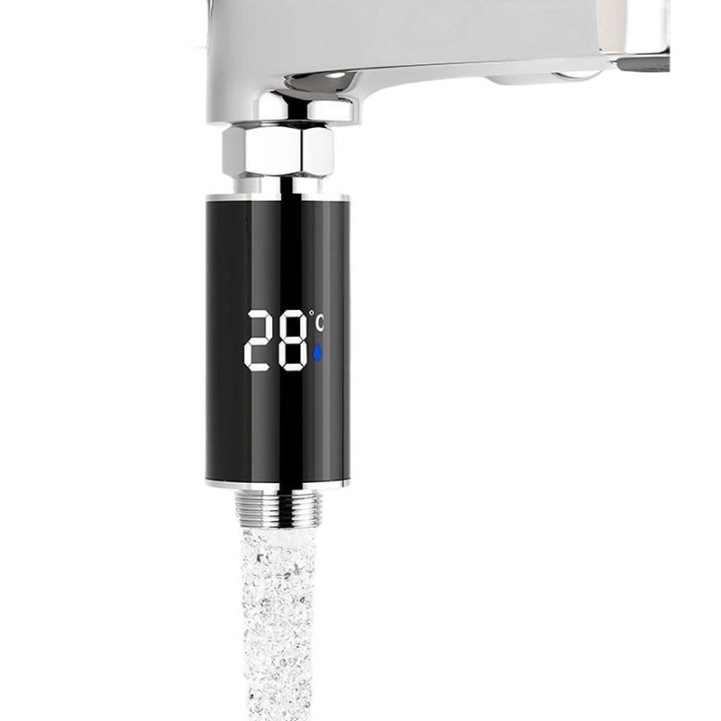 Color-Coded Indicator Digital Display Shower Head Water Temperature Meter