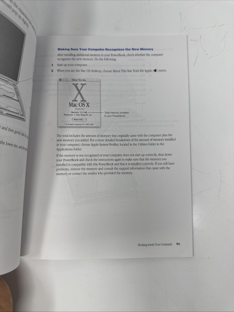 Apple G4 Powerbook Manual Setup Expansion Troubleshooting Clean