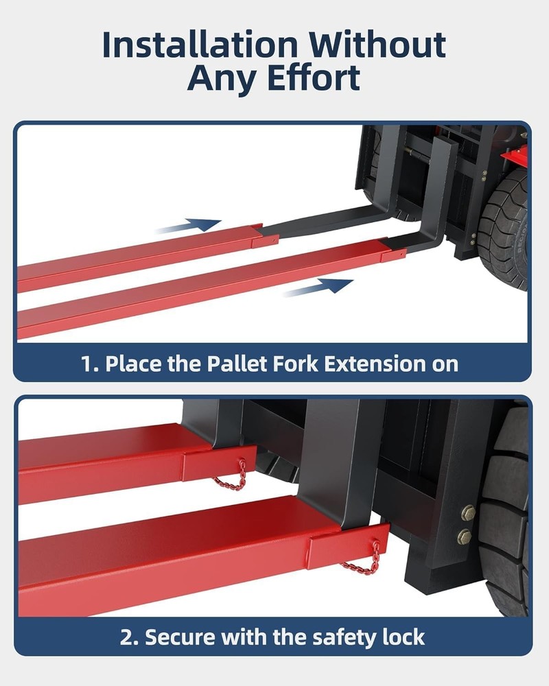 2 Pack 94" Forklift Pallet Extensions,Heavy Duty Fork Extensions for Forklifts
