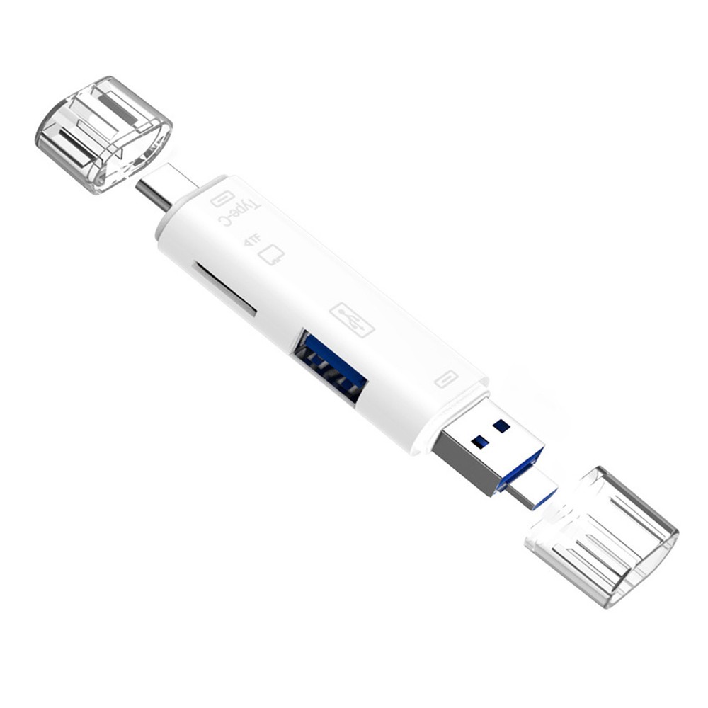 1Pc USB / USB Type C / 3.1 Micro-USB External Micro SD Card Reader OTG Adapter