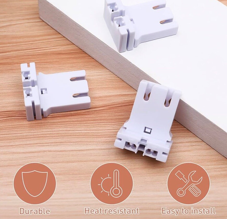 10pcs Fluorescent Light Holder Replacement Light Tube Base Lamp Socket