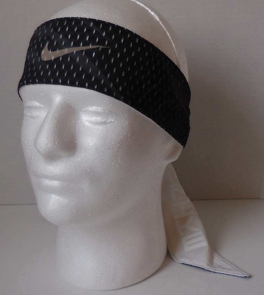 Nike Dri-Fit Head Tie Reversible Printed Men Black/Light Bone/White