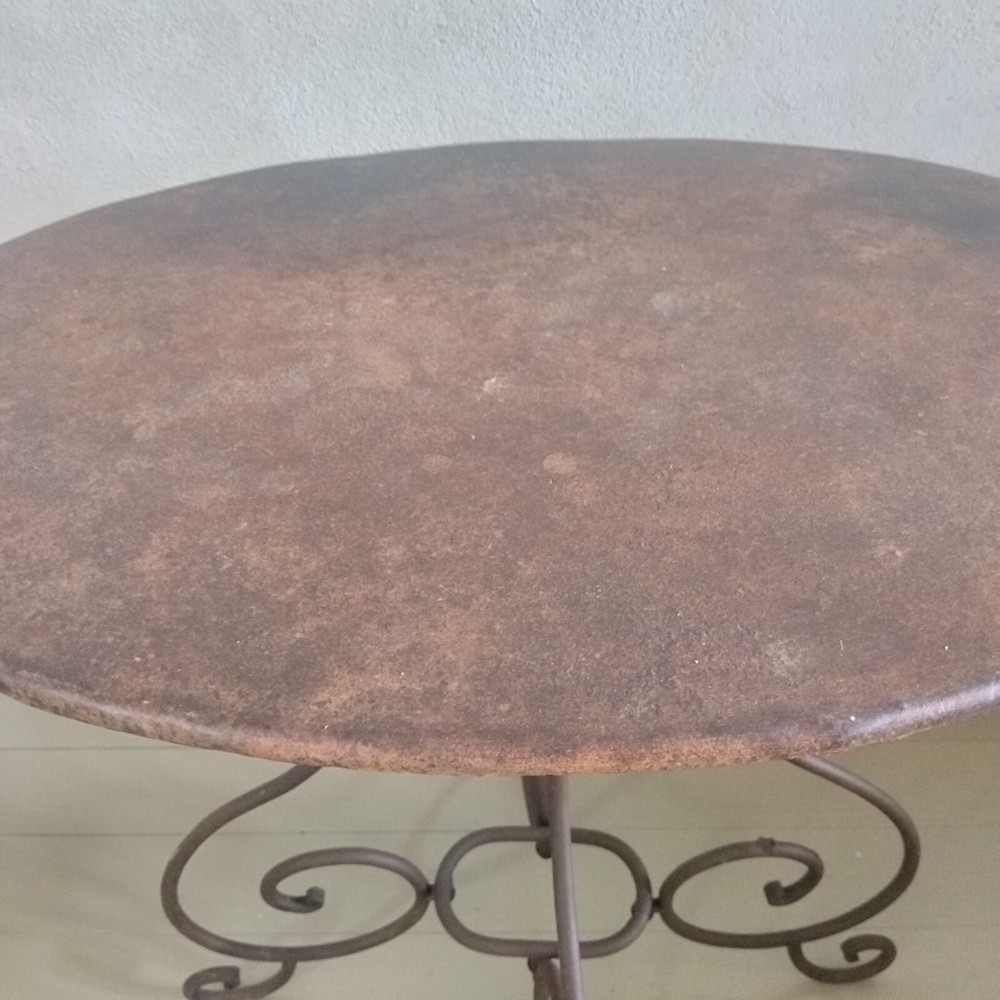 French wrought iron garden table