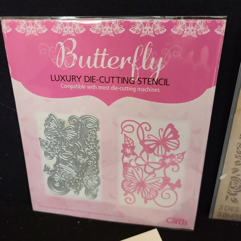 Lot Metal Cutting Dies Sizzix Thinlits Butterfly Noric Xmas Rose Frame Flower