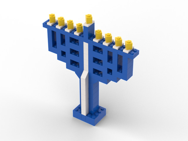LEGO Bricks Hanukkiah - Taller Version