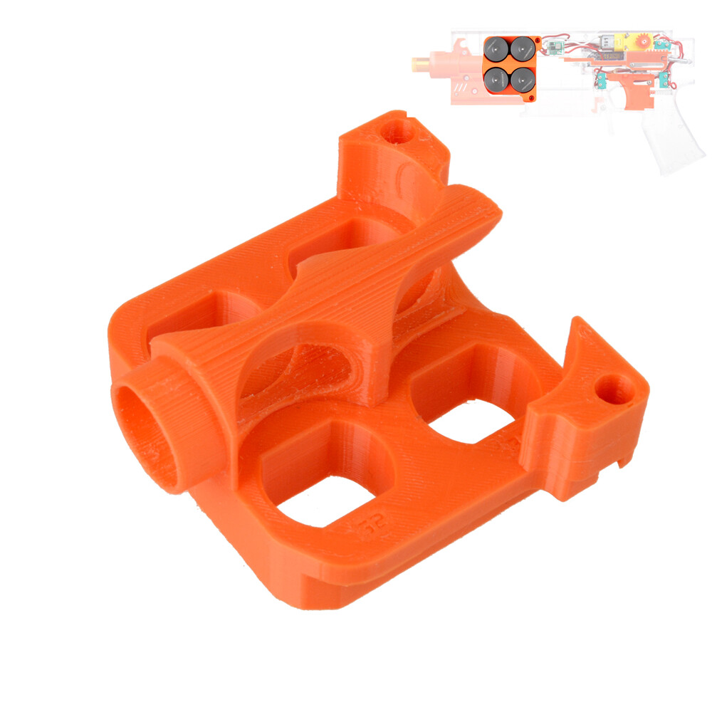 Workermod 4 Flywheels Cage Orange3D Print for Swordfish