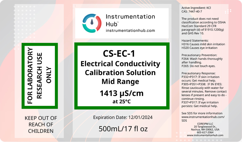 INSTRUMENTATIONHUB Electrical Conductivity Calibration Solution Set (3x500 mL)