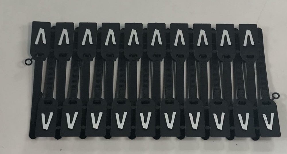 980N-V, Black Security Tags, (Pack of 20)