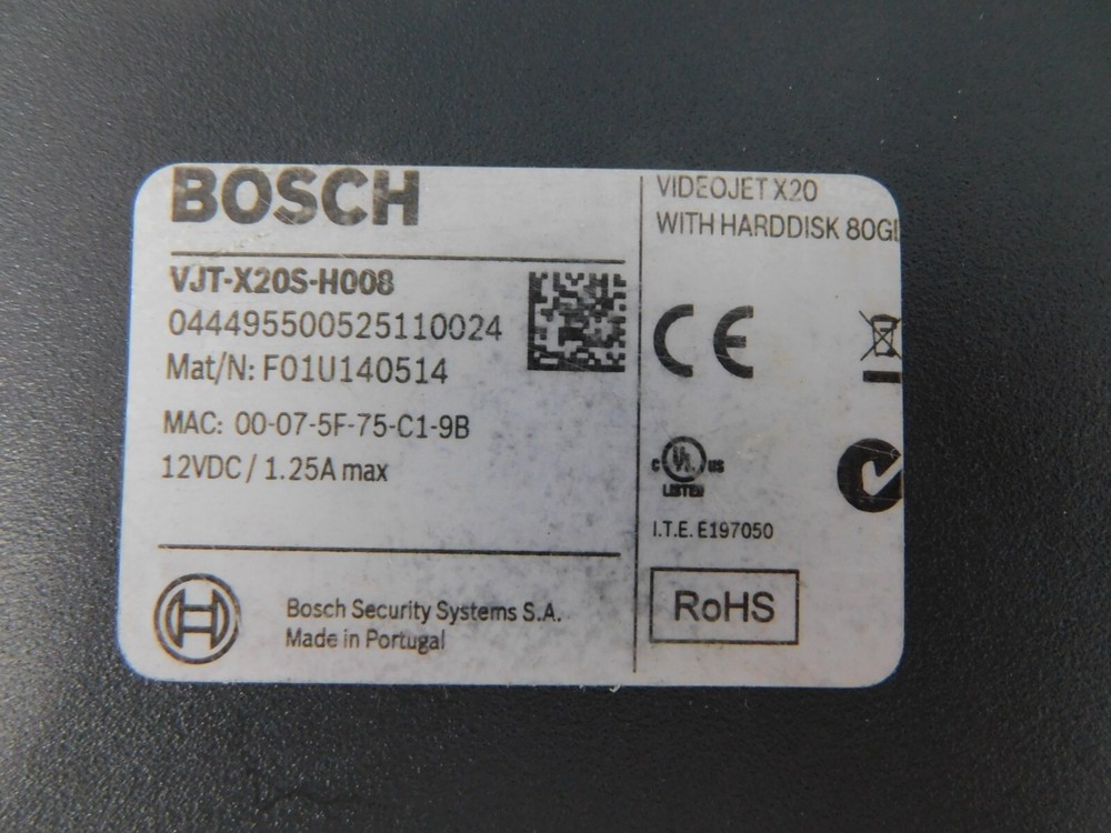 Bosch VideoJet X20 VJT-X20S-H008 Video Encoder