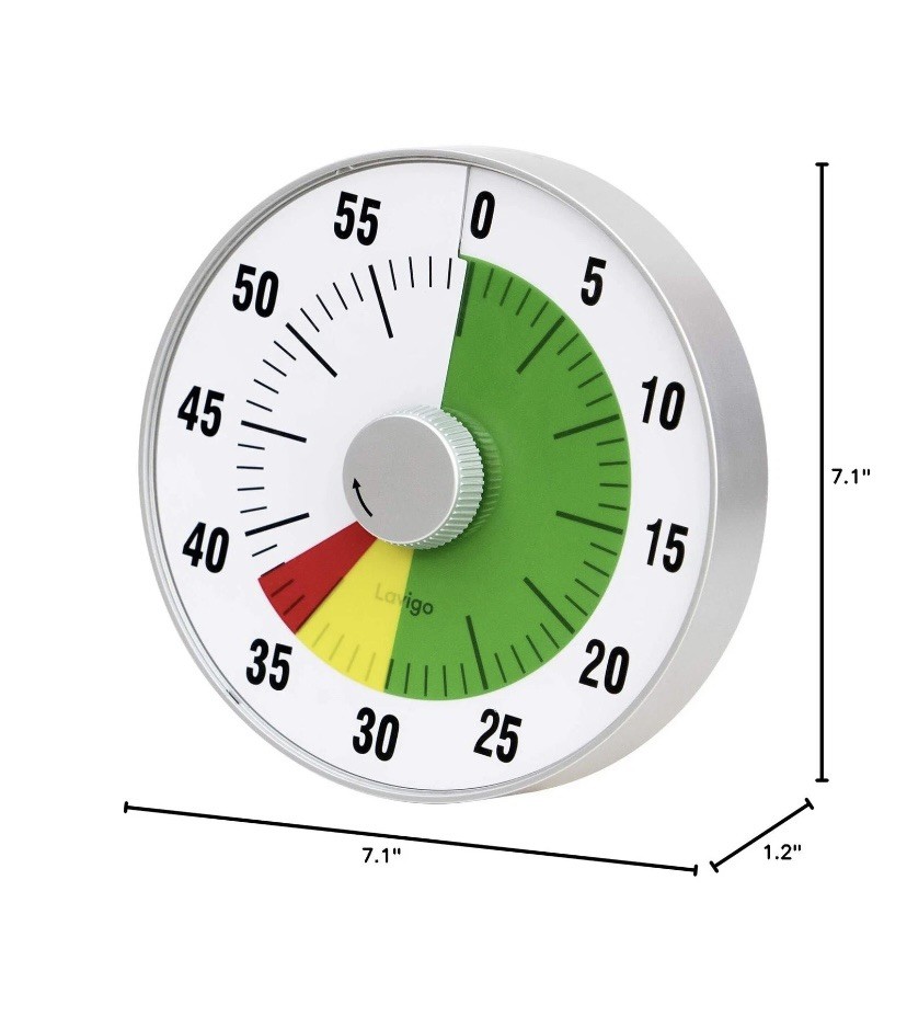 Lavigo Visual Analog Kitchen Timer Teachers Classroom Low Loud & Mute NO BOX