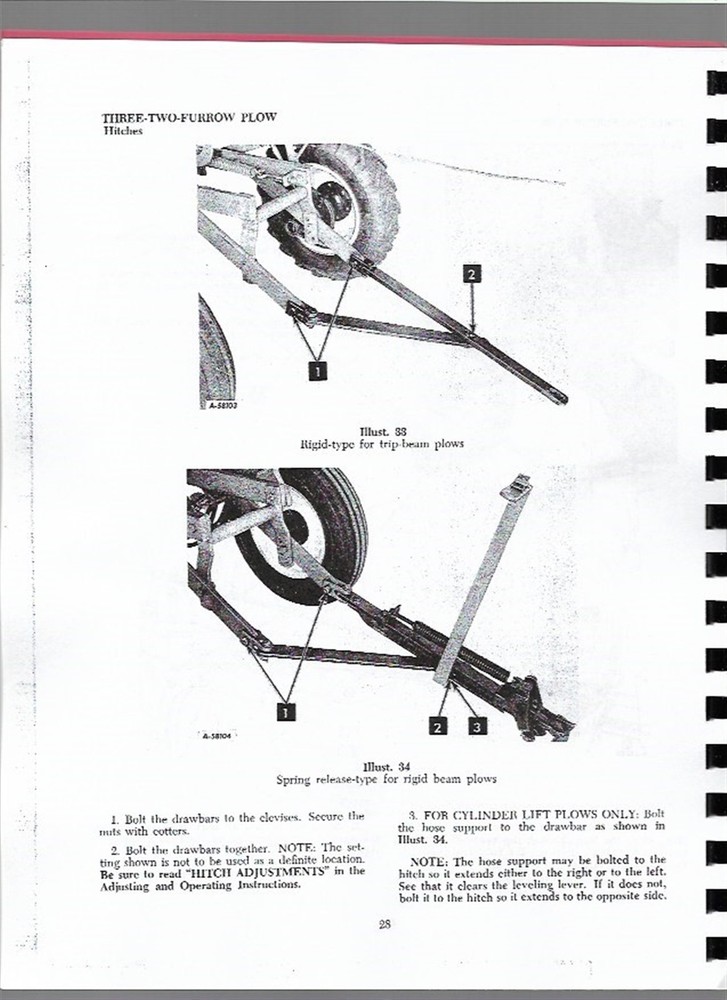 IH International 60 Plow Owners Operators Manual